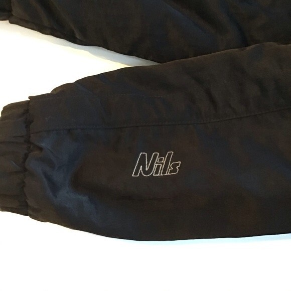 NILS Vintage 90s Ski Snow Jacket Black Size 8 - Picture 8 of 10